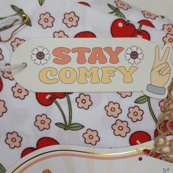 Comfy Vibes Retro Cherries Floral Twin XL Sheet Set 3 Piece Polyester New - Picture 4 of 8